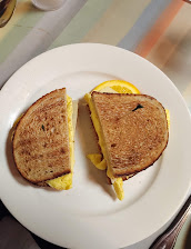 Egg Bacon Sandwich On Rye