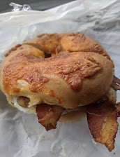 Bacon Egg Cheese Cheddar Bagel