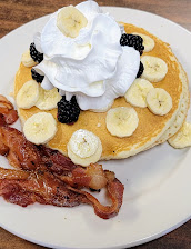 Pancakes With Bacon Ham Or Sausage