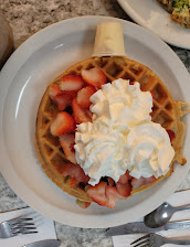 Belgian Waffle With Strawberry