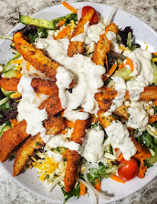 Buffalo Chicken Salad With Blue Cheese Dressing