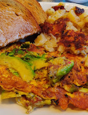 Bacon Avocado And Cheddar Omelette